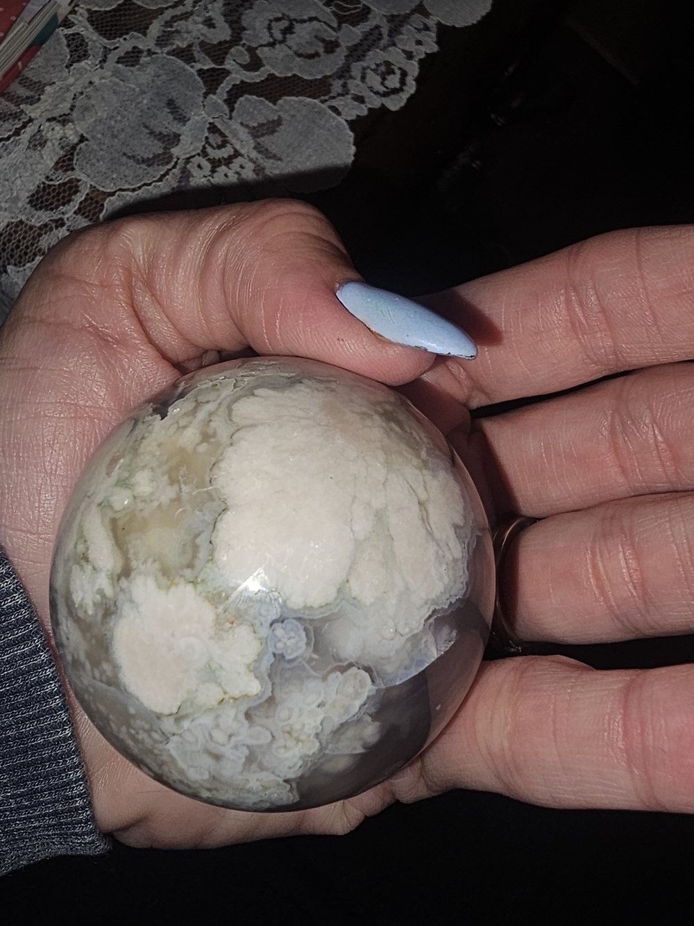 Lot Of 3 High Quality Crystals. Flower Agate, Fluorite, Enhydro Agate